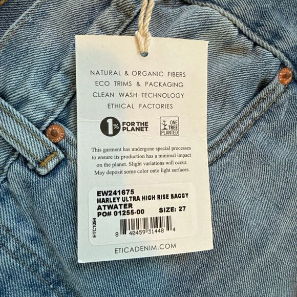 NWT Etica “Marley” high rise wide\baggy jeans - Picture 8 of 13